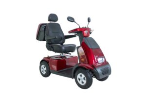 Afikim C4 Standard 4-Wheel Heavy Duty Travel Scooter- Red